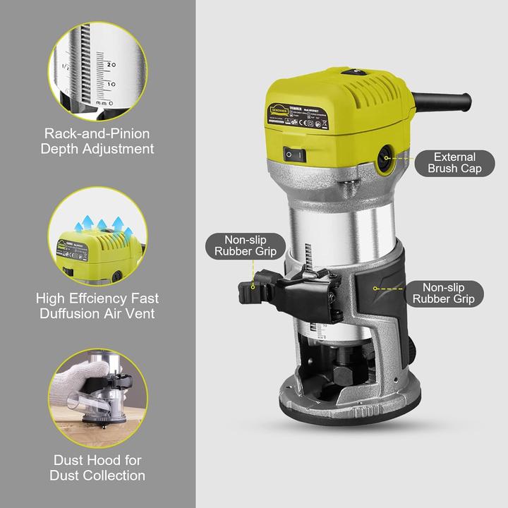 Image du produit Dewinner Défonceuse, 710W avec accessoires