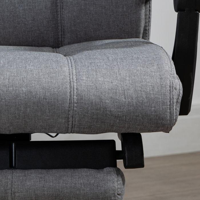 Produktbild Swisshandel24 Bürostuhl mit Massagefunktion, ergonomisch, Lendenheizung, Fussstütze, Kopfstütze, Polyester, Grau