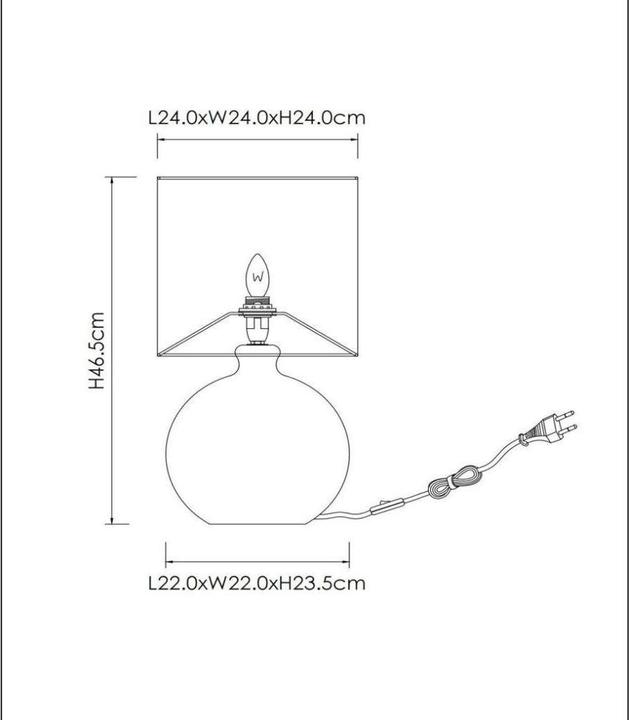 Produktbild Lucide ESTERAD - Tischlampe - 1xE14 - Schwarz 10519/81/30 (E14)