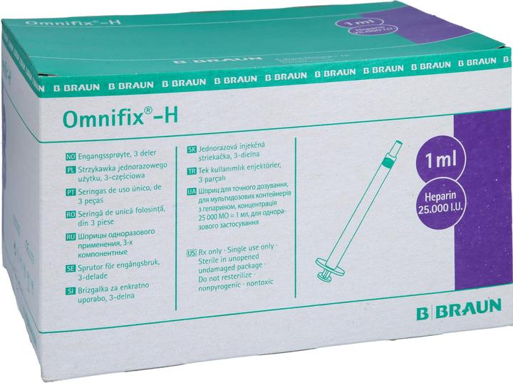 Immagine prodotto B.Braun OMNIFIX siringa di eparina 25 UI 1ml latexfr 100 pz.