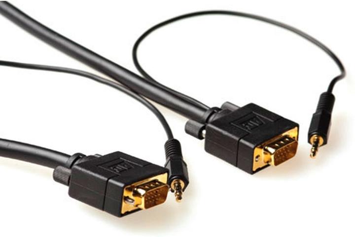 Image du produit ACT 10m VGA + 3.5mm 10m VGA (D-Sub) + 3.5 mm (1/8") VGA (D-Sub) + 3.5 mm (1/8") Noir Câble HDMI (10 m)