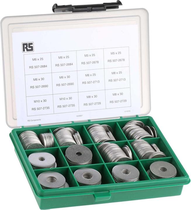 Produktbild RS PRO Scheibensatz Edelstahl A2 M5 - M10 (M10, M5, M6, M8)