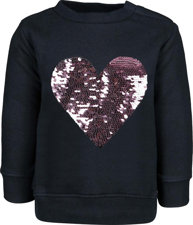 Produktbild zoolaboo Sweatshirt "Herz" mit Wendepailletten, blau (Grösse: 92) (92)