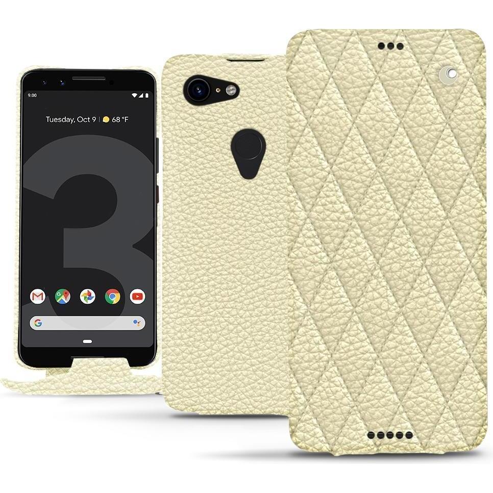 Noreve Lederschutzhülle vertikal (Google Pixel 3 XL), Smartphone Hülle, Beige