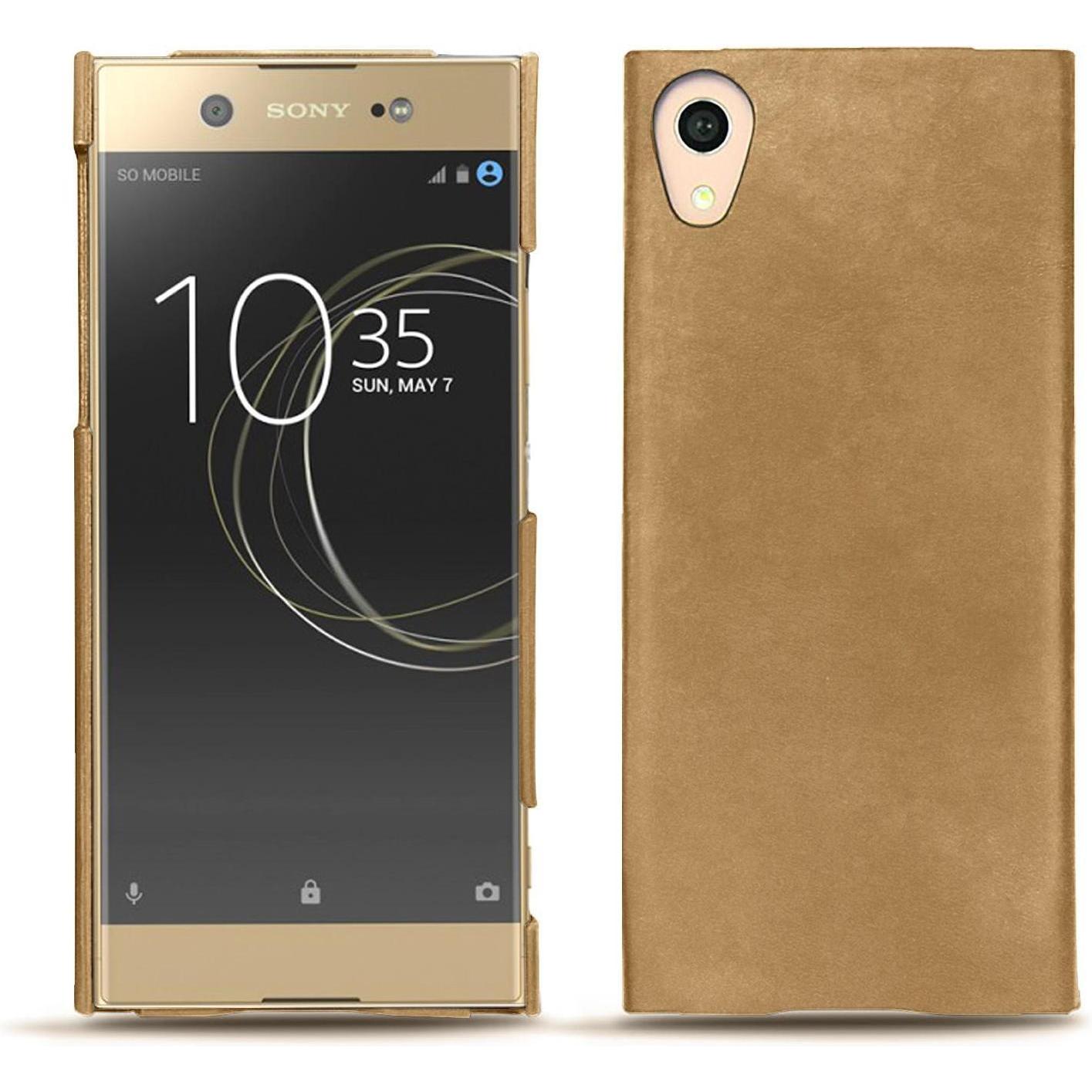 Noreve Lederschutzhülle (Sony Xperia XA1 Ultra), Smartphone Hülle, Braun
