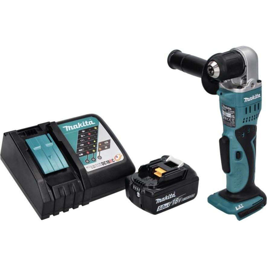 Thumbnail - Makita, Bohrmaschine + Akkuschrauber, DDA 351 RT1 Akku Winkelbohrmaschine 18 V 13,5 Nm + 1x Akku 5,0 Ah + Ladegerät (Akk...