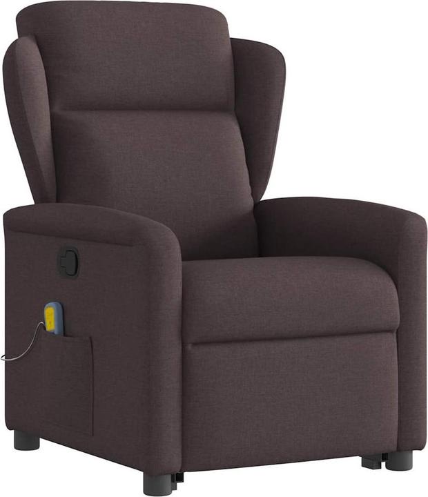 Immagine prodotto vidaXL Poltrona massaggiante con ausilio per la posizione eretta in tessuto marrone scuro