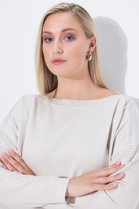 Image du produit Ulla Popken Pull oversize, encolure bateau et manches longues (46, 48)