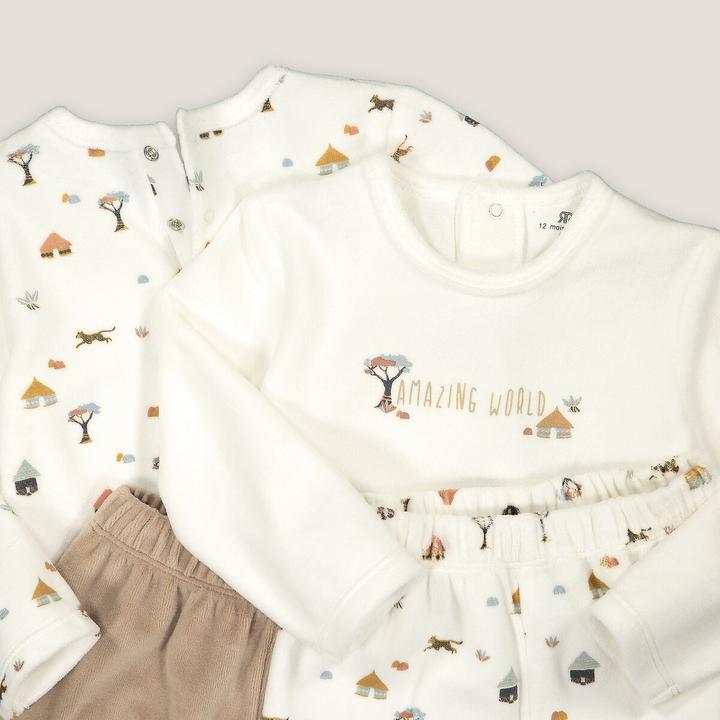 Produktbild La Redoute Collections 2er-Pack Samt-Pyjamas (98)