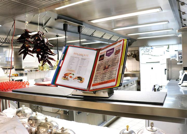 Actual product image Tarifold Turning pockets A4 stainless steel ass.