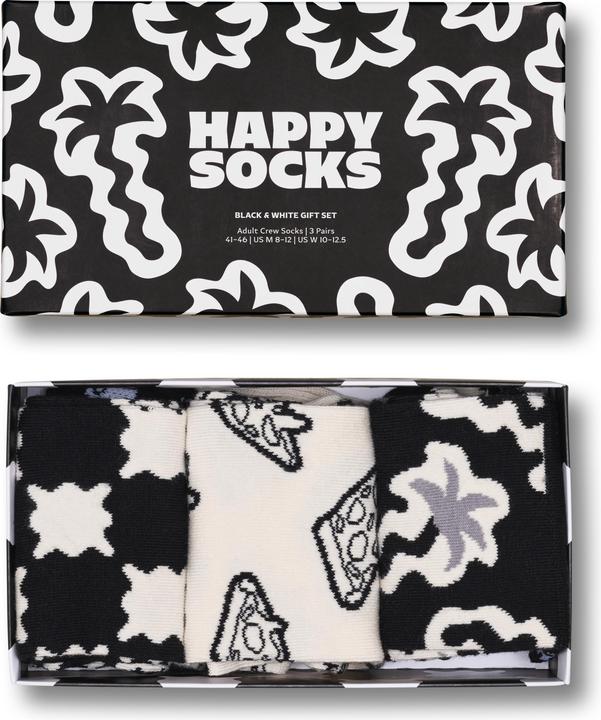 Immagine prodotto Happy Socks Strümpfe BLACK & WHITE Socken 3er Pack (confezione da 3, 41 - 46)