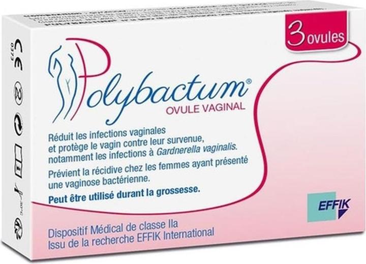 Actual product image Gynefam Effik Polybactum Ovule Vaginal 3 Ovules (Intimate washing lotion)
