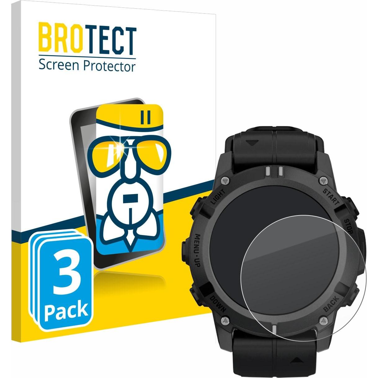 BROTECT Schutzglas Schutzfolie Displayschutz Display Schutz Glas Folie klar, Smartwatch Schutzfolie, Transparent
