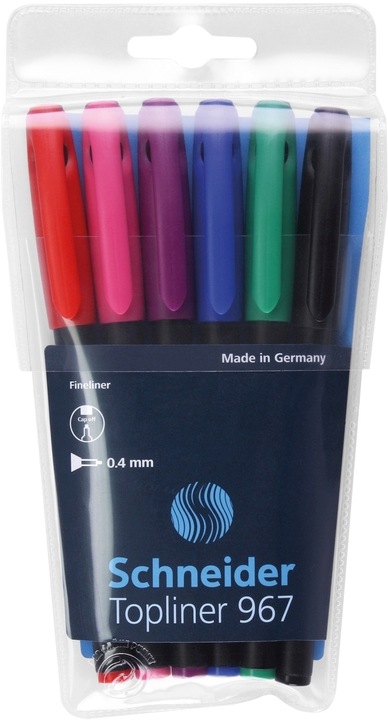 Image du produit Schneider Feinliner Topball 967 6pcs assorti (Trié, 6 x)