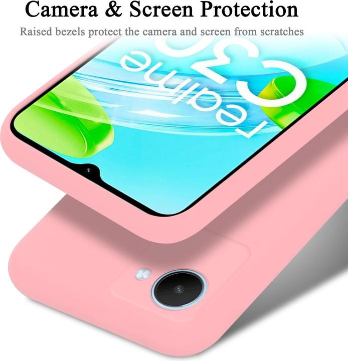 Actual product image Cadorabo TPU Liquid Silicone Case Cover for Realme C30 / Narzo 50i PRIME (Realme Narzo 50i Prime, Nokia C30)
