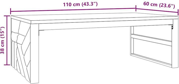 Immagine prodotto vidaXL Couchtisch (110 x 60 x 38 cm)