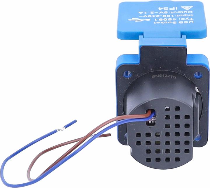 Image du produit As - Schwabe AS Schwabe 45091 Prise de charge USB avec USB-C®, avec sortie de charge USB Bleu