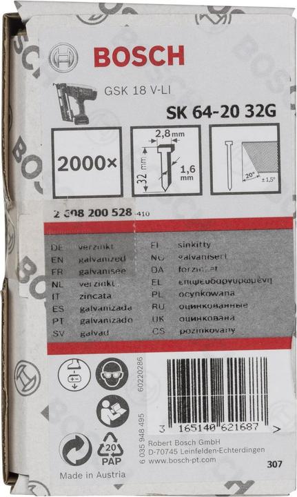 Image du produit Bosch Professional Zubehör Tige à tête fraisée SK64