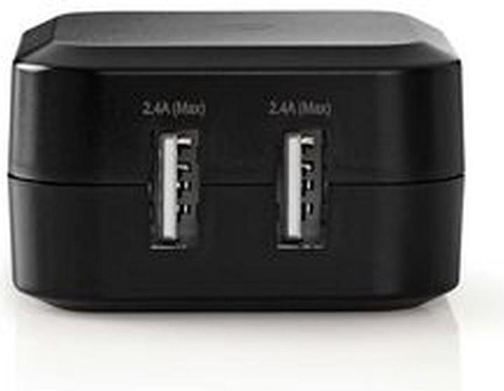Produktbild Nedis Netzladegerät Schnellladefunktion 2X 2.4 A A Anzahl der Ausgänge: 2 2X USB-A Kein Kabel im Lie (24 W, 2 Ports)