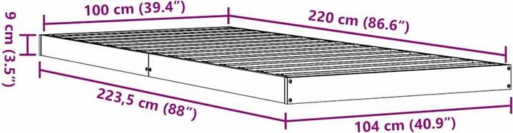 Actual product image vidaXL Bodenbettrahmen