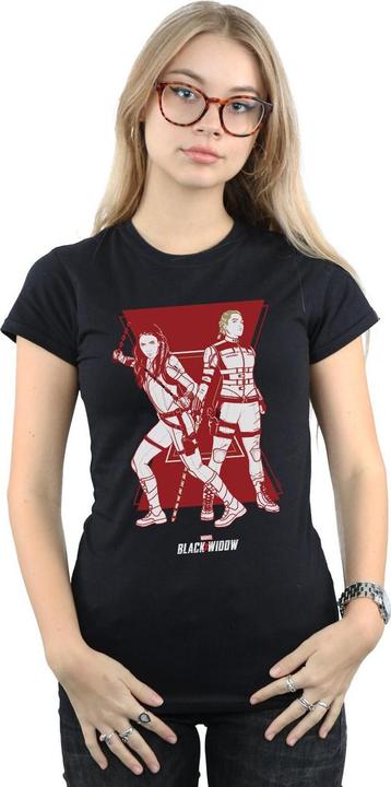 Produktbild Schwarze Witwe Film Schwestern Silhouette Baumwolle TShirt (XXL)