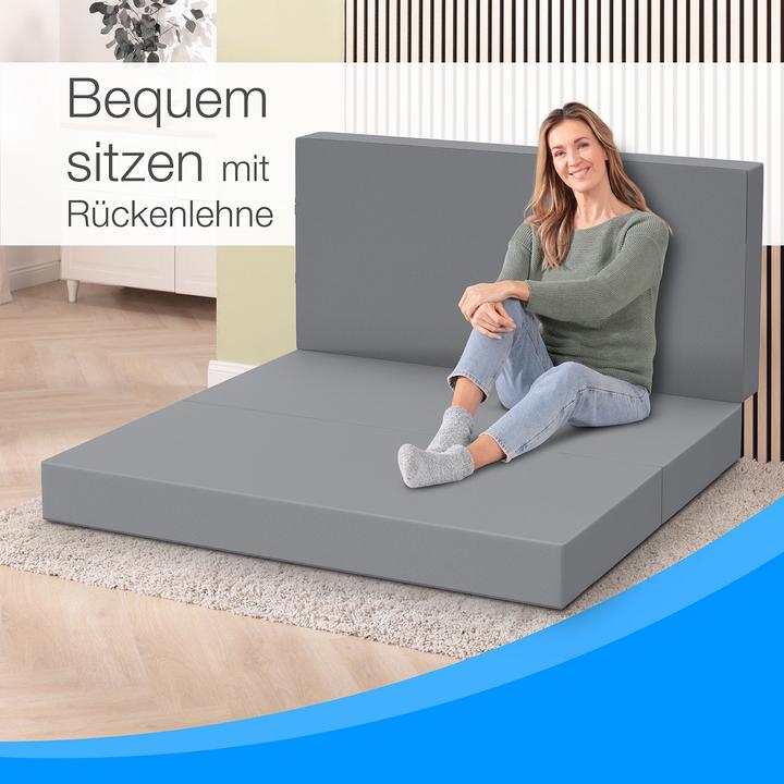 Immagine prodotto Bestschlaf Klappmatratze, 3-teilige Faltmatratze, Reisebett, Gästematratze (160 x 195 cm, Nucleo di schiuma)