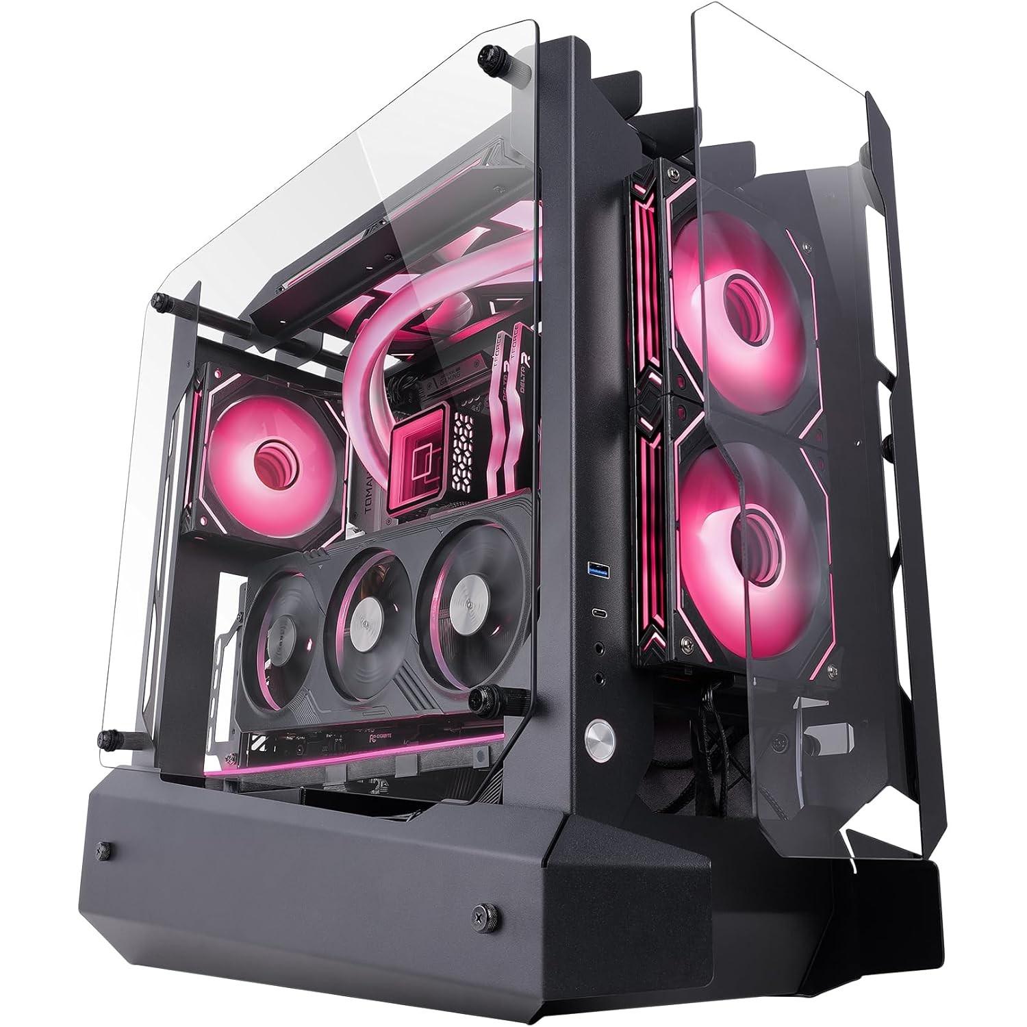 Mars Gaming Boitier Moyen Tour Atx Mc-Edge RGB Avec Panneaux Vitrés (Noir) (Mini-ITX, ATX, mATX), Case PC, Nero