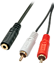 Produktbild Lindy Audio-Adapterkabel mit 2x RCA an 3,5mm Klinkenstecker (0.25 m, 3.5mm Klinke (AUX), Cinch)