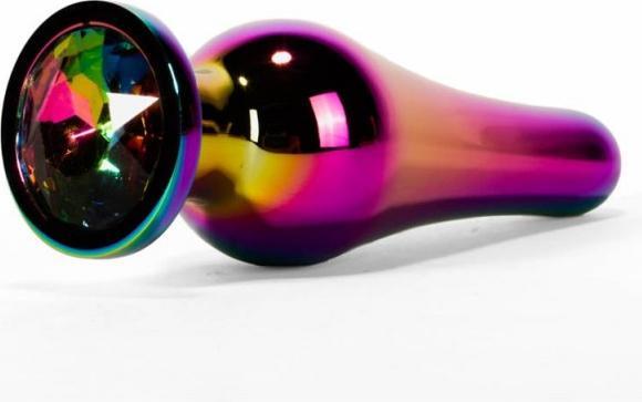 Actual product image X-Man X-MEN Secret Shine Metal Butt Plug Rainbow M
