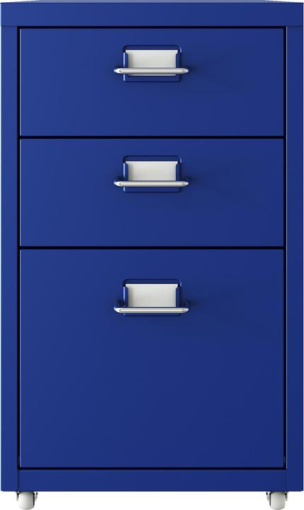 Produktbild En.Casa Rollcontainer Kökar mit 3 Schubladen 48x28x41 cm Blau (48 x 28 x 41 cm)