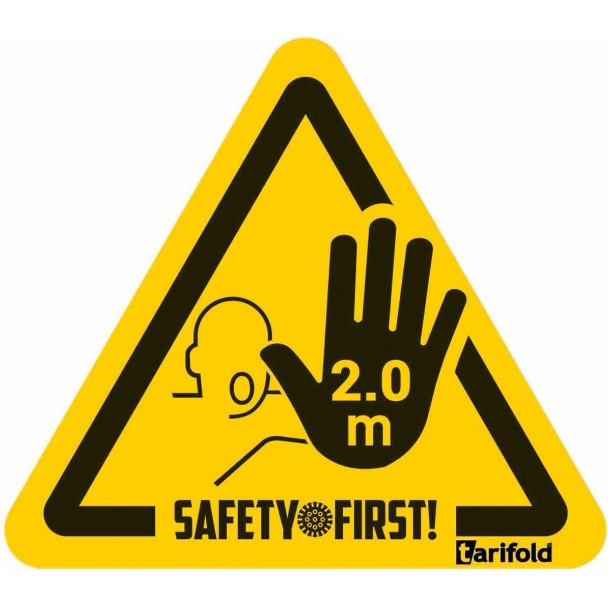 Thumbnail - Tarifold, Sticker, Warnaufkleber 'Safety First' 150x170mm gelb/schwarz VE=4 Stück
