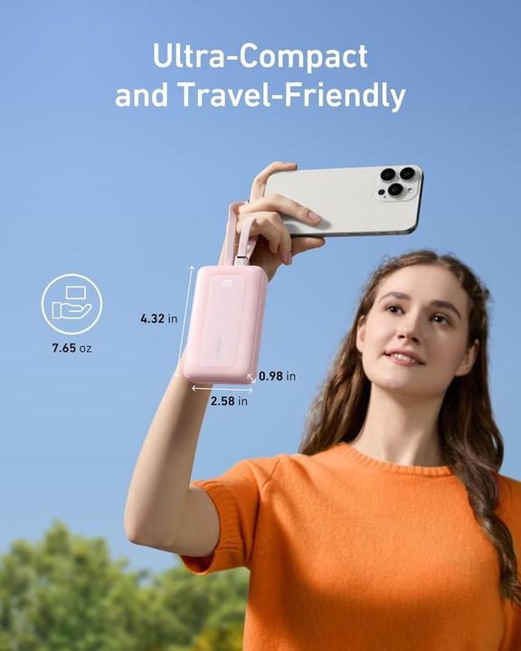 Image du produit Anker Banque de puissance 10K, 30W Blanc (10000 mAh, 30 W, 37 Wh)