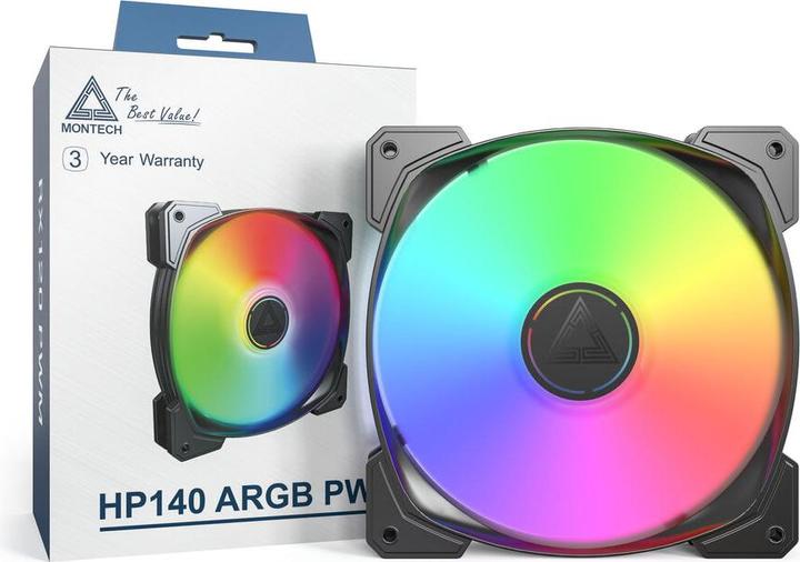 Produktbild Montech HP140 ARGB PWM Black (140 mm, 1 x)