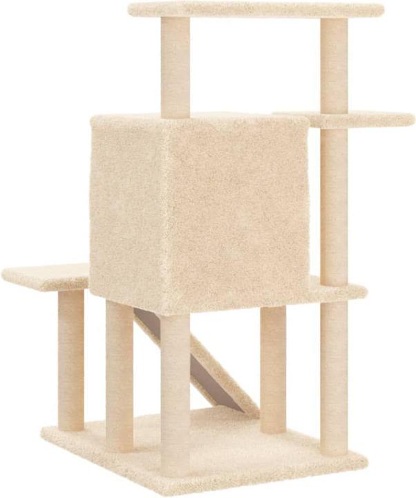 Image du produit vidaXL Kratzbaum mit Sisal-Kratzsäulen Creme 97 cm,Farbe (97 cm, Crème)
