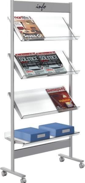 Actual product image Kerkmann Brochure rack Ecoline silver DIN A4 (A4)