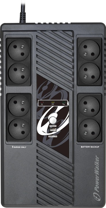 Image du produit Powerwalker Onduleur VI 1000 MS FR Line-Int (1000 VA, 600 W, Line-interactive Onduleur)