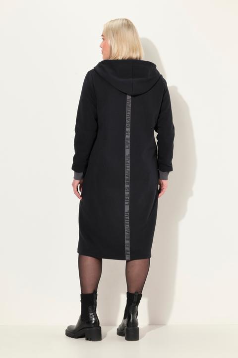Actual product image Ulla Popken Zip Front Hooded Long Tunic Sweatshirt (46, 48)