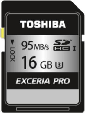 Actual product image Toshiba N401 (16 GB, SDHC, U3, UHS-I)