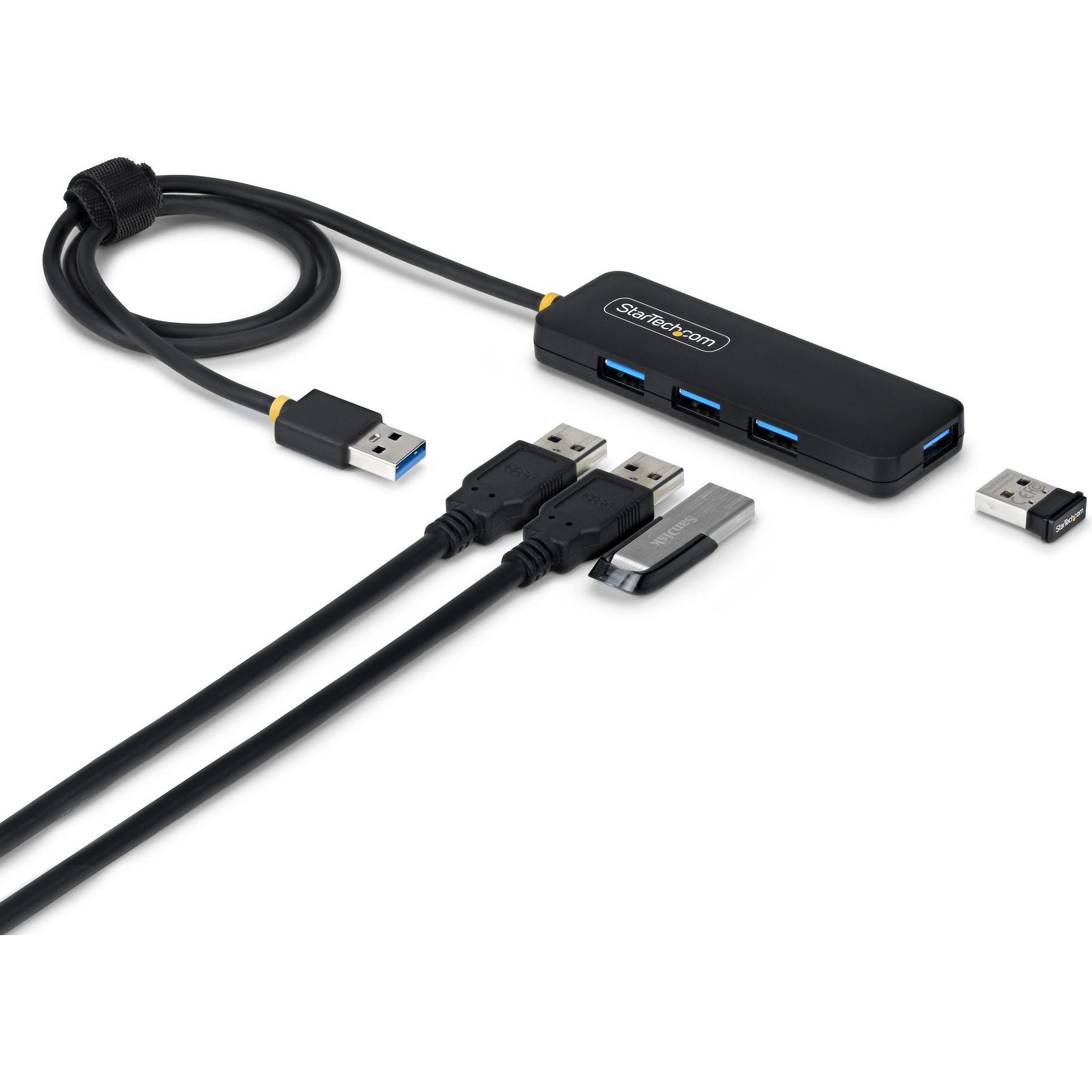 StarTech 4-Port USB-A Hub 5gbps Powered Nms Ns Perp (USB-A, 4 porte), Docking station + Hub USB, Nero