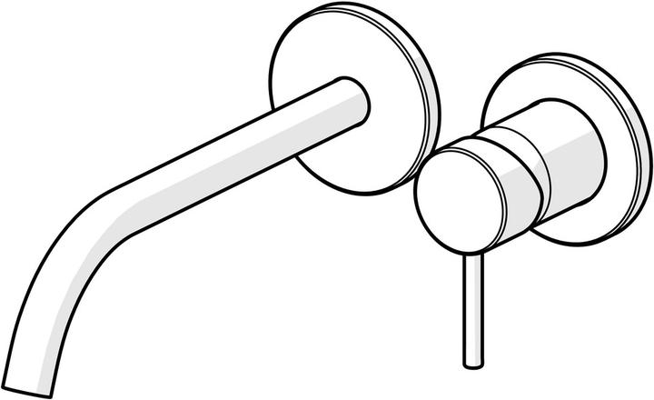 Produktbild Hansa Hansapublic Waschtischarmatur, Einhebelmischer, Unterputz, Ausladung 225mm kürzbar, 57932171
