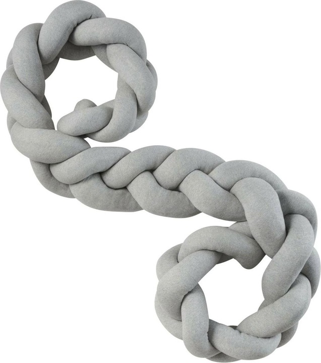 nordic coast company Bed Snake Braided Knitted Grey XL
