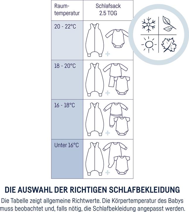 Image du produit Julius Zöllner Sac de couchage annuel bébé Jumper Jersey Happy Sun 104 cm (104 cm, 2.5 TOG, Toute l'année)