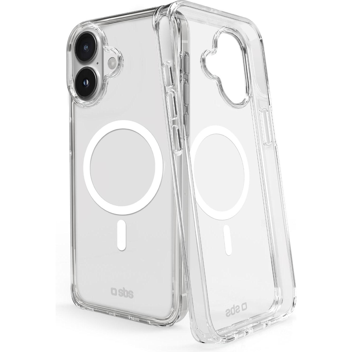 SBS Light Mag Cover kompatibel für iPhone 16 Plus transparent (Apple iPhone 16 Plus), Smartphone Hülle, Transparent