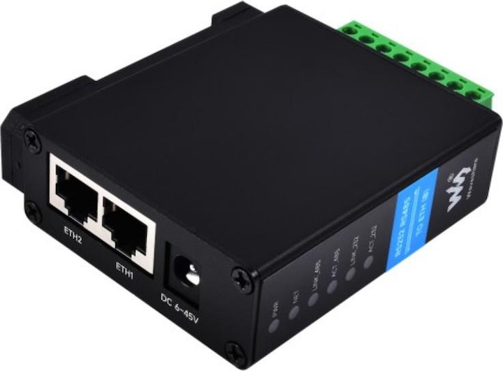 Actual product image WaveShare RS232 RS485 to RJ45 Ethernet Serial Server POE ETH (B)