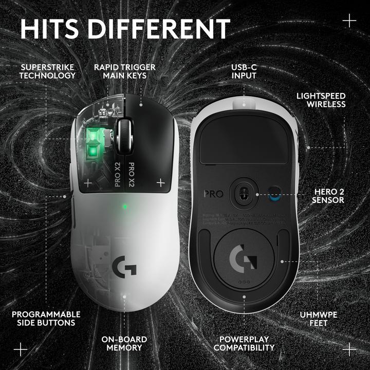 Produktbild Logitech G Pro X2 Superstrike (Kabelgebunden, Kabellos)