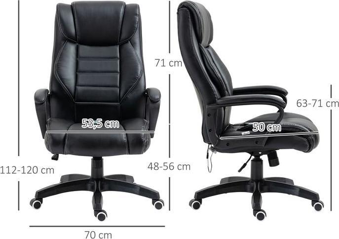 Image du produit Swisshandel24 Fauteuil de bureau avec massage Fauteuil de massage ergonomique 6 points de vibration Sensation de