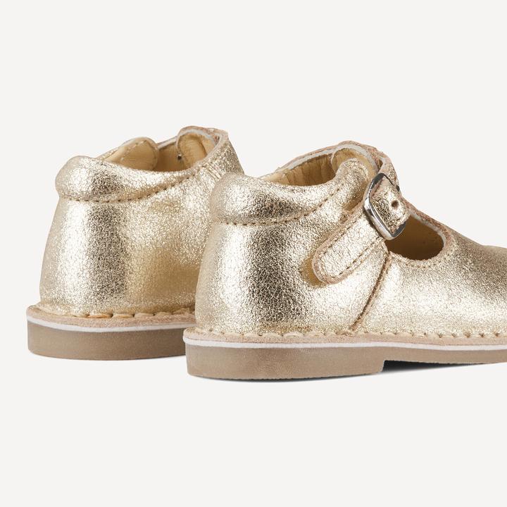 Produktbild La Redoute Collections Riemchenschuhe aus goldfarbenem Leder (22)