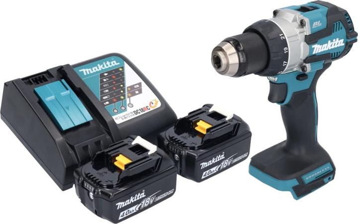Actual product image Makita DDF 489 RM cordless drill driver 18 V 73 Nm brushless + 2x battery 4.0 Ah + charger (Rechargeable battery operated)