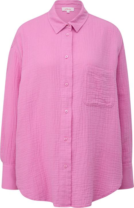 Produktbild S.Oliver Bluse Relaxed-Fit-Hemdbluse mit Musterstruktur (L)