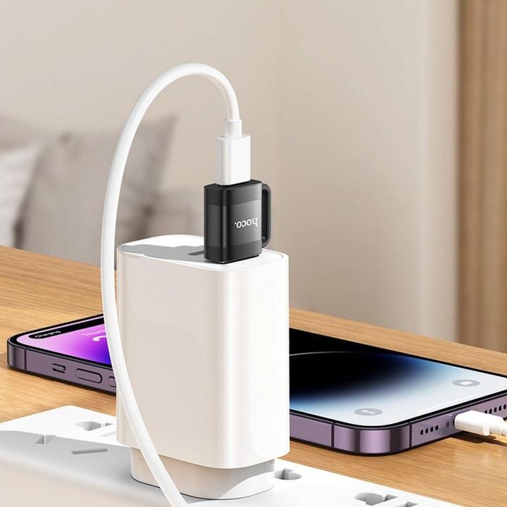 Image du produit Hoco Cable adapter OTG USB A (male) to Type C (female) 3A UA31D black (USB-A, USB-C)